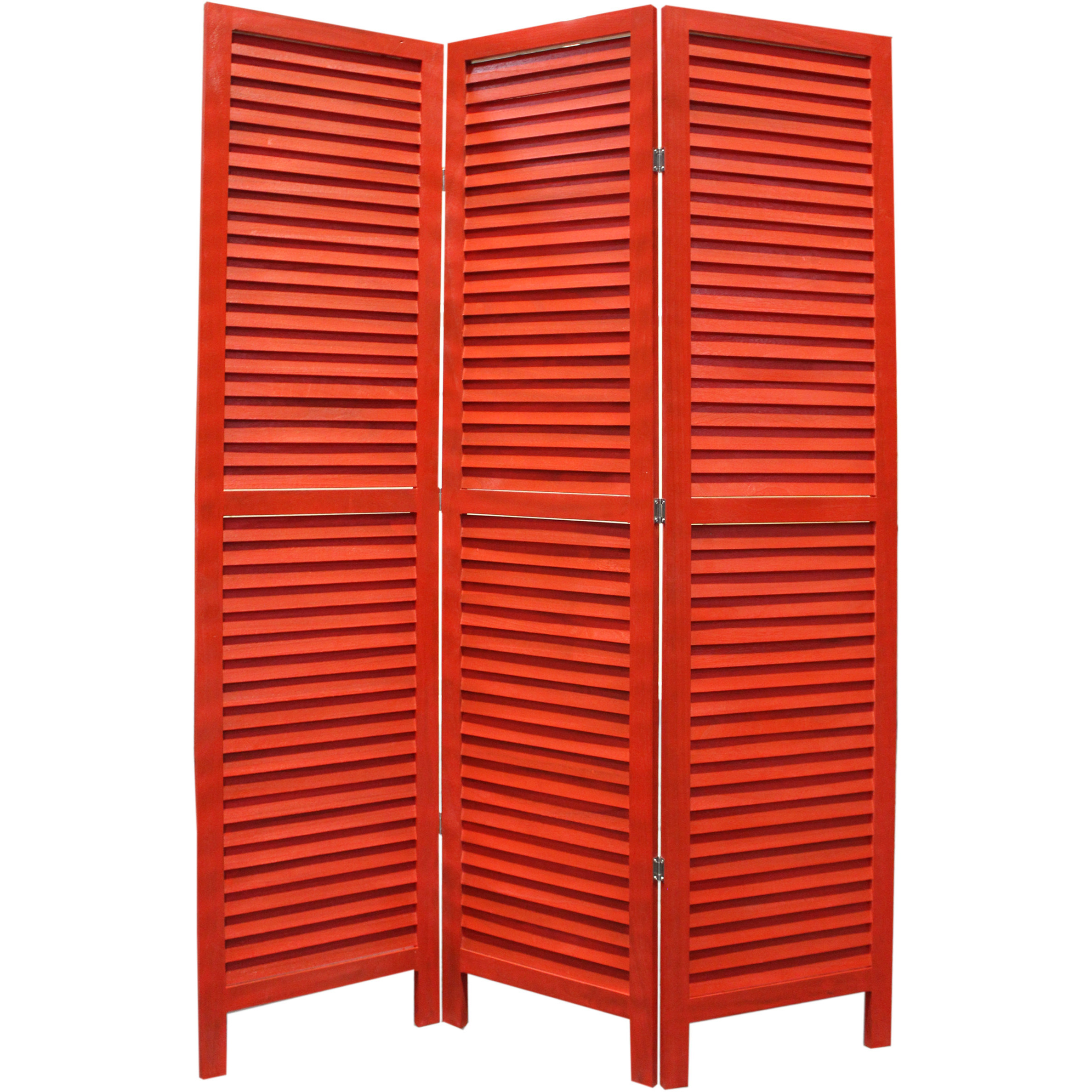 1 X 48 X 67 Red Wood Shutter -Screen