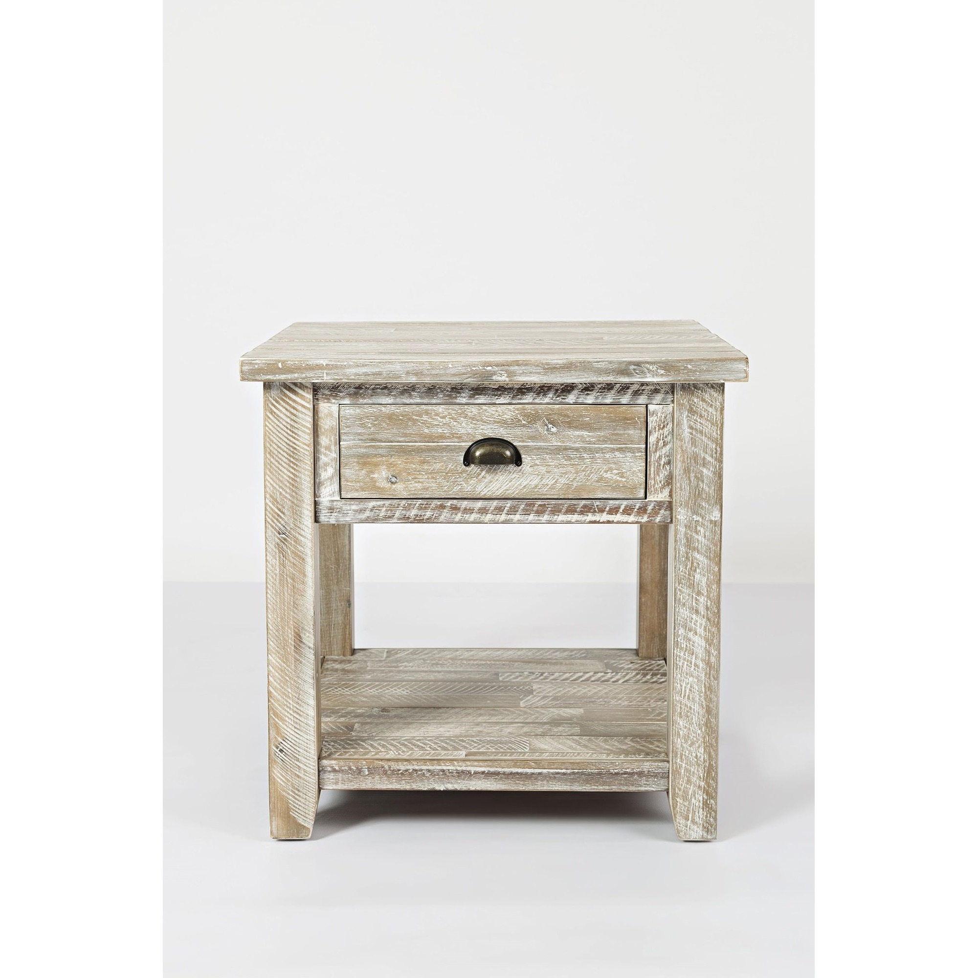 Artisan's Craft Rustic Farmhouse Distressed Acacia End Table