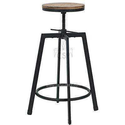 Commerical Seating Products Swivel Backless Bar Stool Chairs  Black