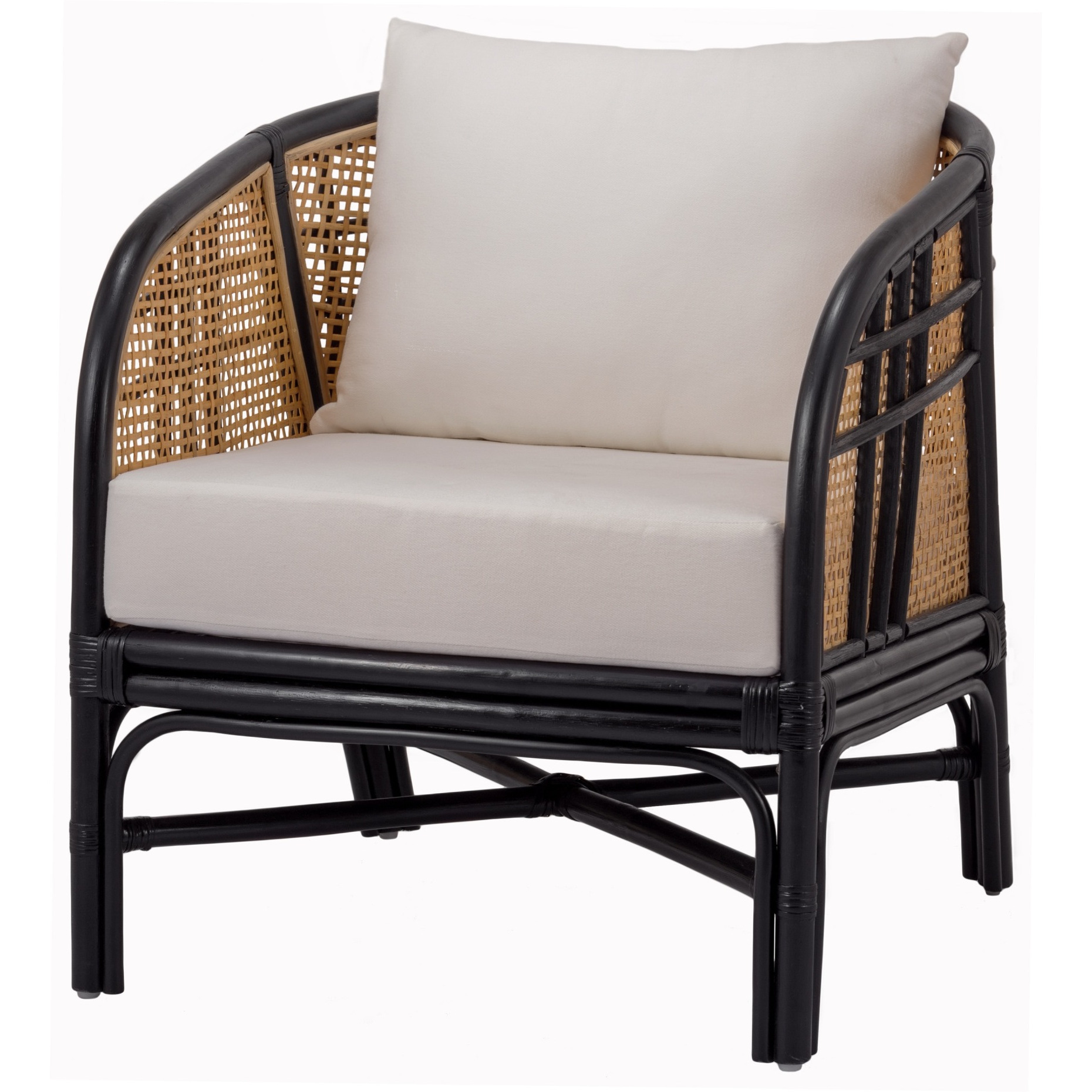 Ferrara Rattan Accent Chair - Black/Natural