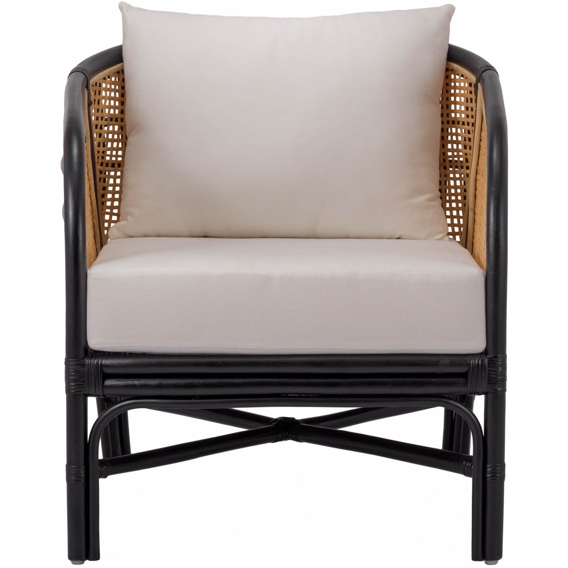 Ferrara Rattan Accent Chair - Black/Natural