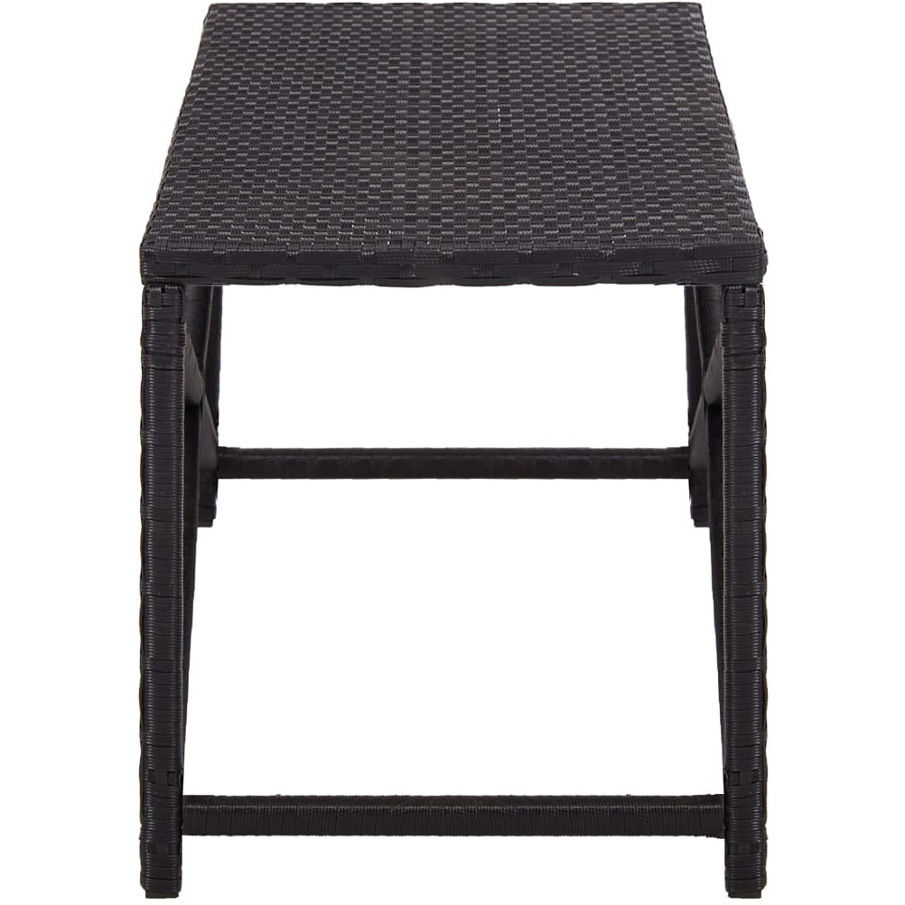 Patio Bench 47.2"" Poly Rattan Black