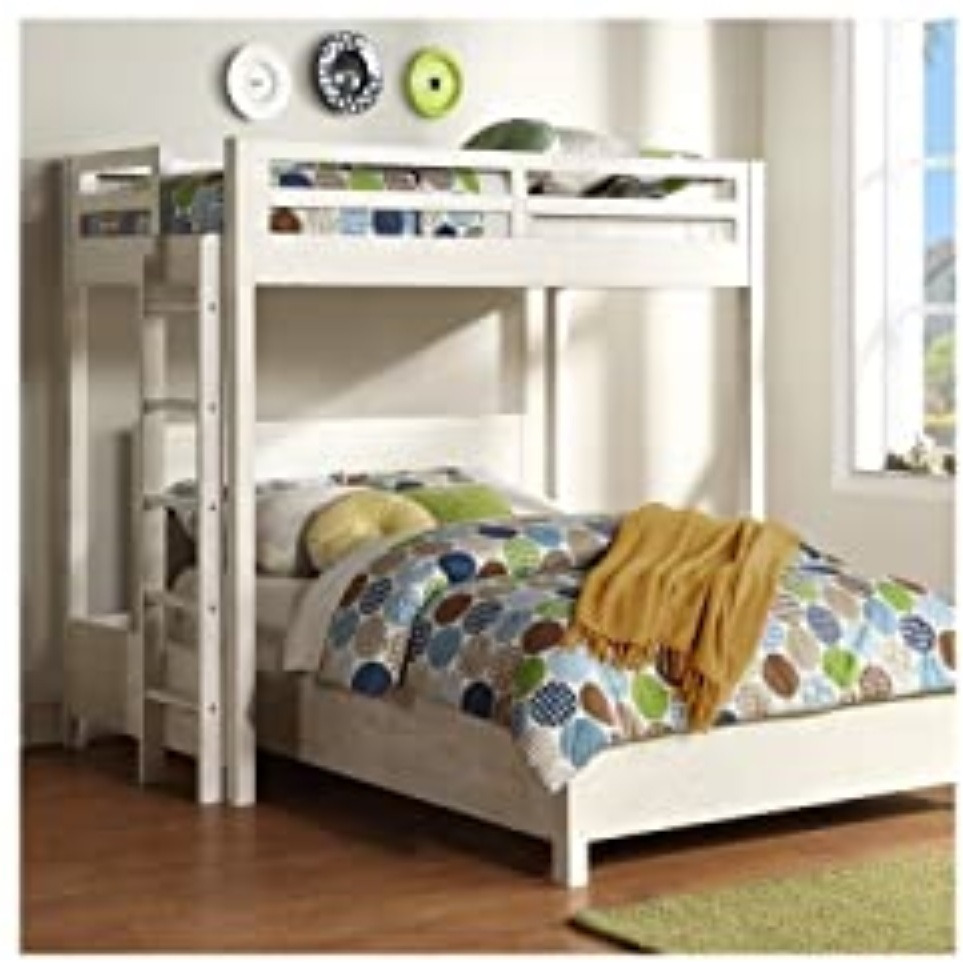 Bd00616 - Twin Loft Bed  Weathered White Finish - Celerina