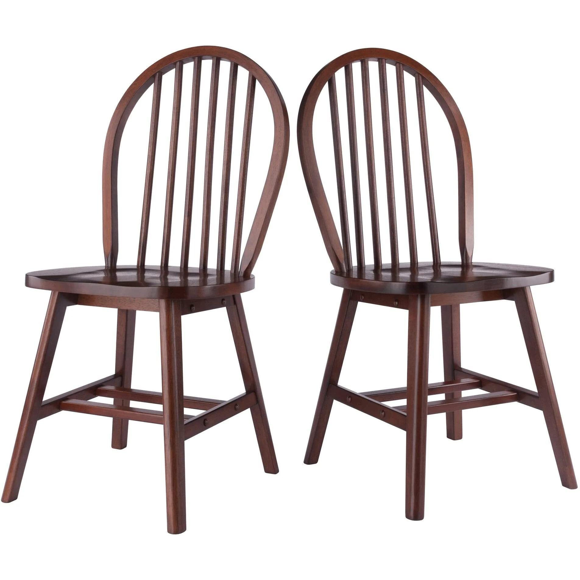 Windsor 2-Pc Set Chairs  Walnut Finish