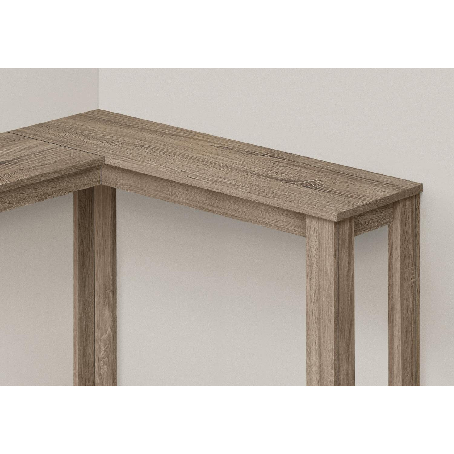 Accent Table  Console  Entryway  Narrow  Corner  Living Room  Bedroom  Laminate  Brown  Contemporary  Modern