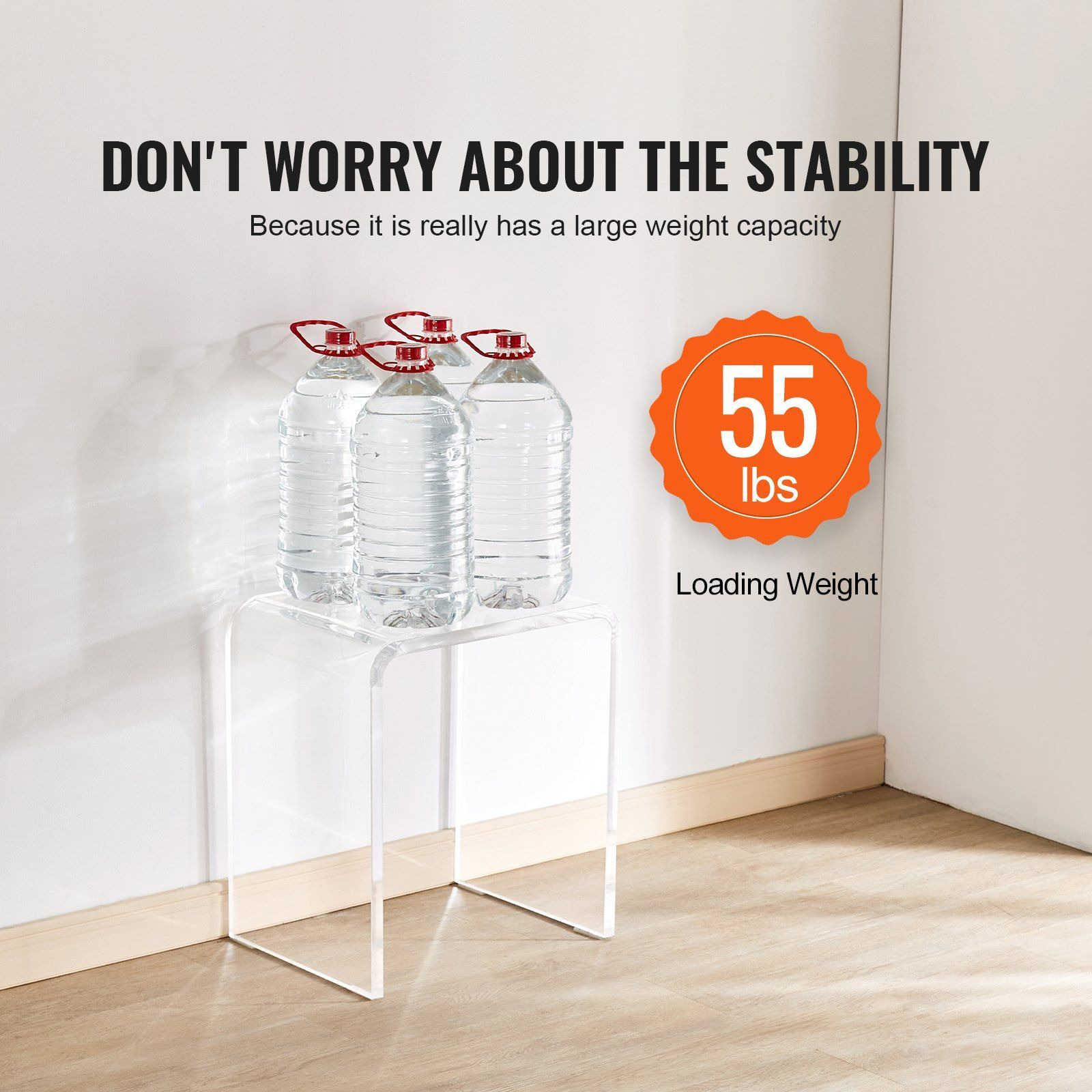 Vevor Acrylic End Table  C-Shaped Lucite Side Table  Clear Acrylic Side Table For Drink  Food  Snack Used In Living Room  Bedroom  And Study