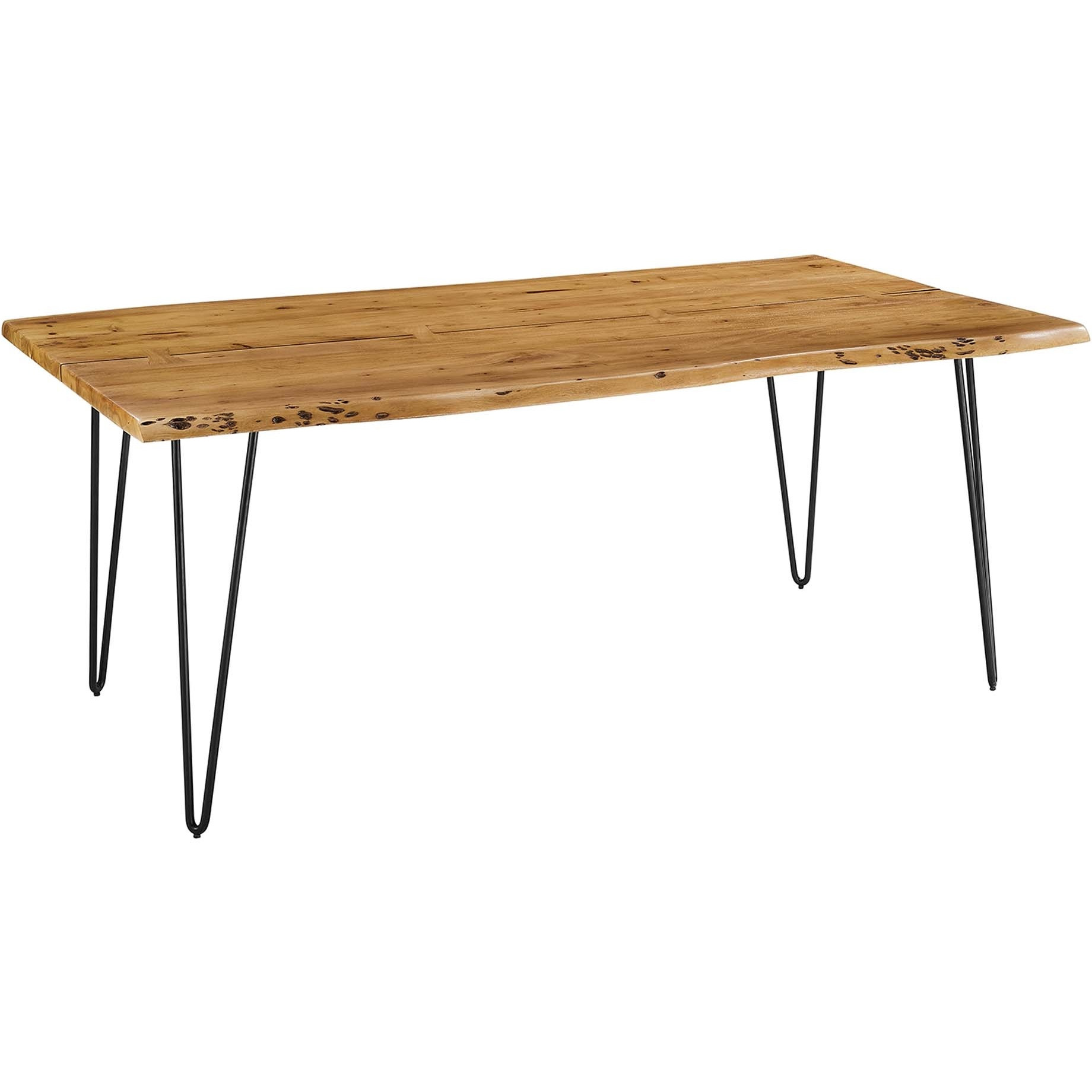 Ardor 74"" Live Edge Acacia Wood Acacia Wood Dining Table