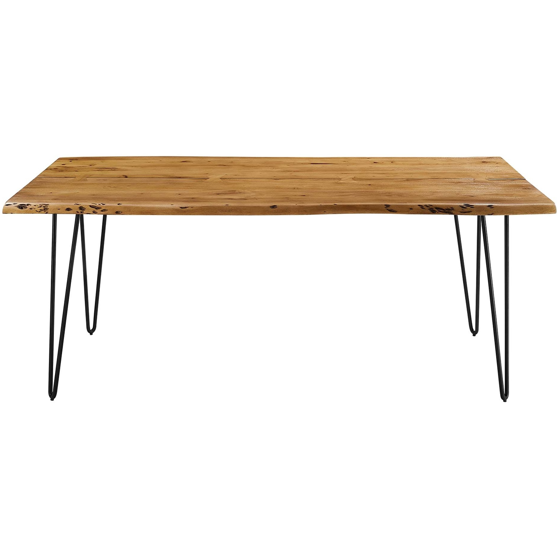 Ardor 74"" Live Edge Acacia Wood Acacia Wood Dining Table