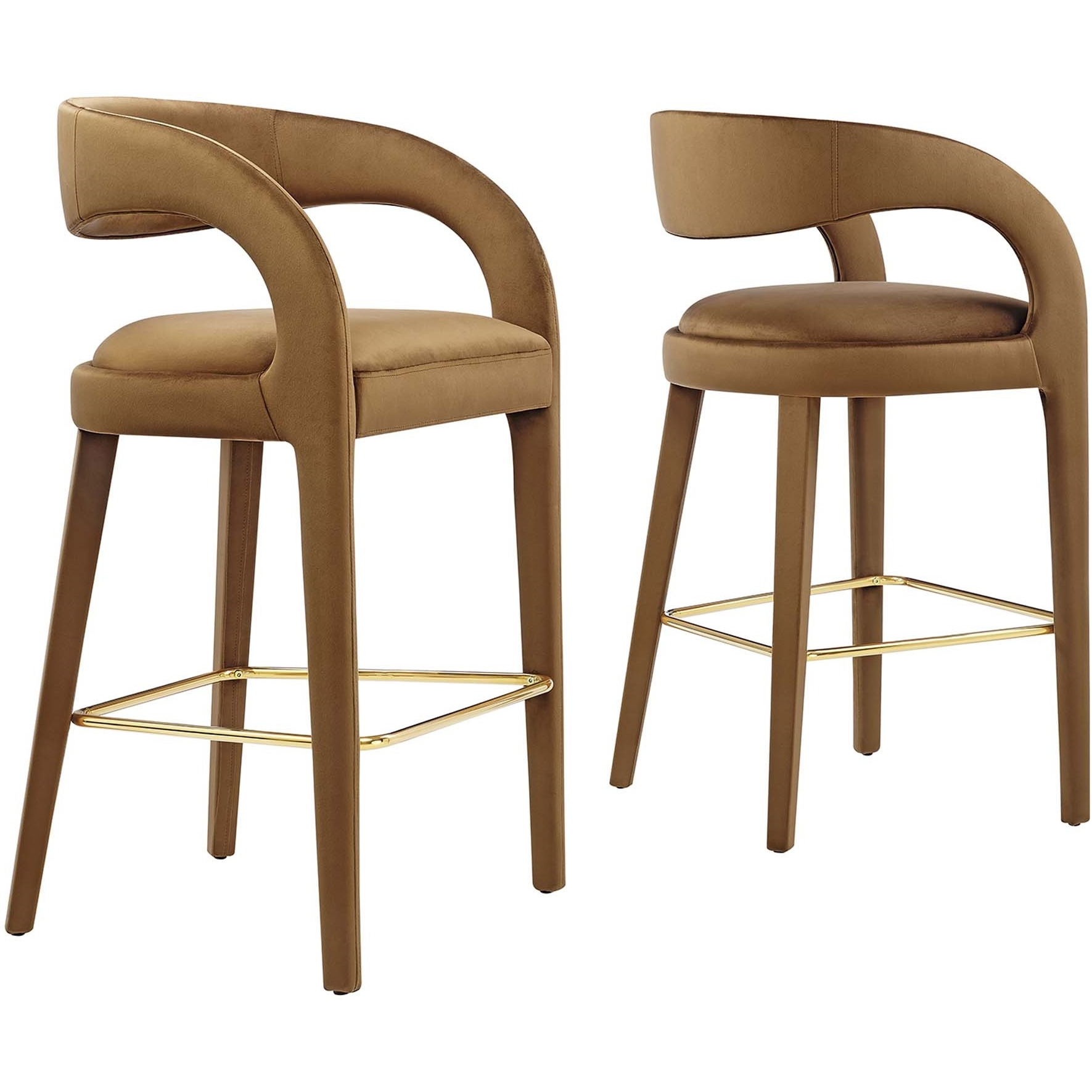 Pinnacle Performance Velvet Bar Stool Set Of Two