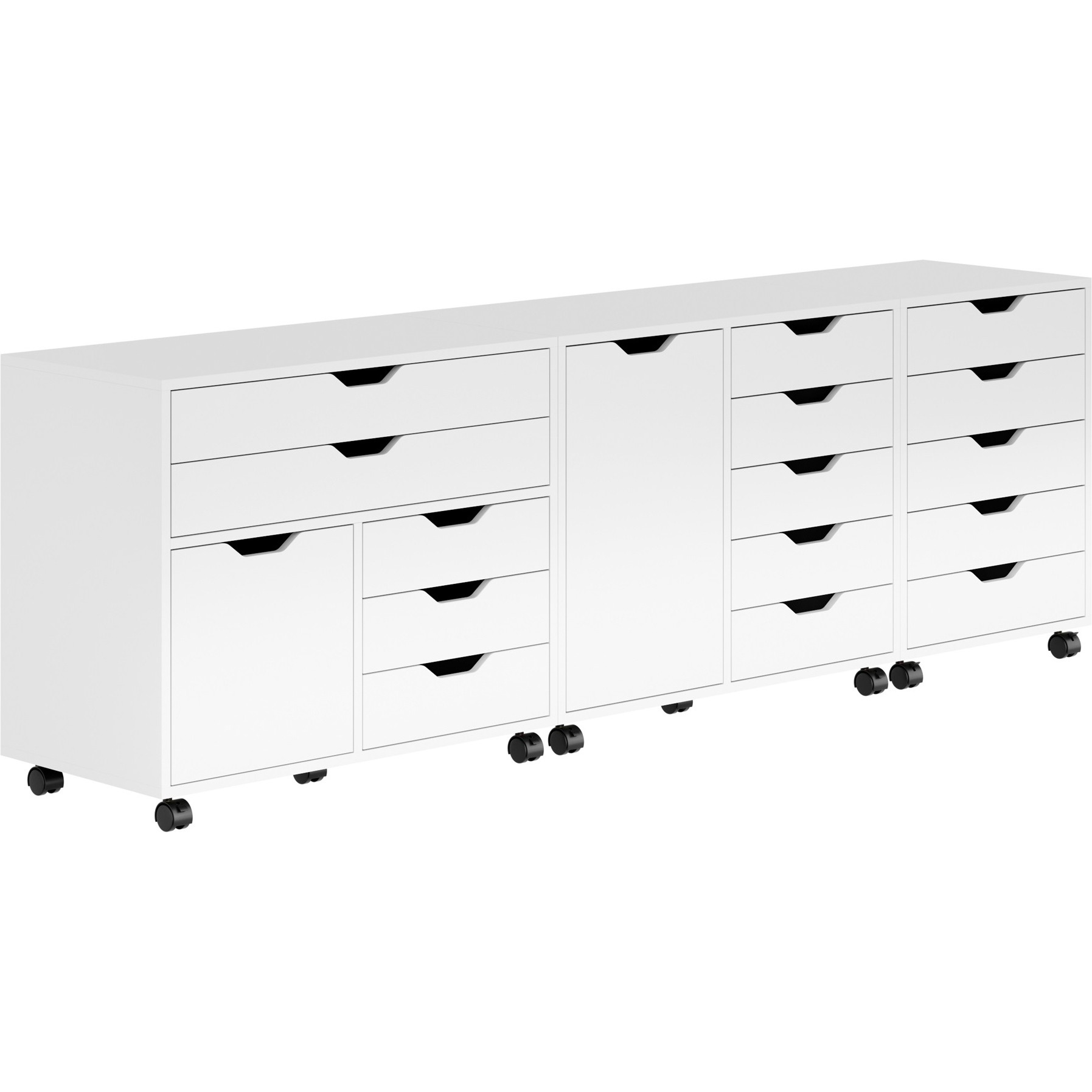 Halifax 3-Pc Storage Cabinet Set  White