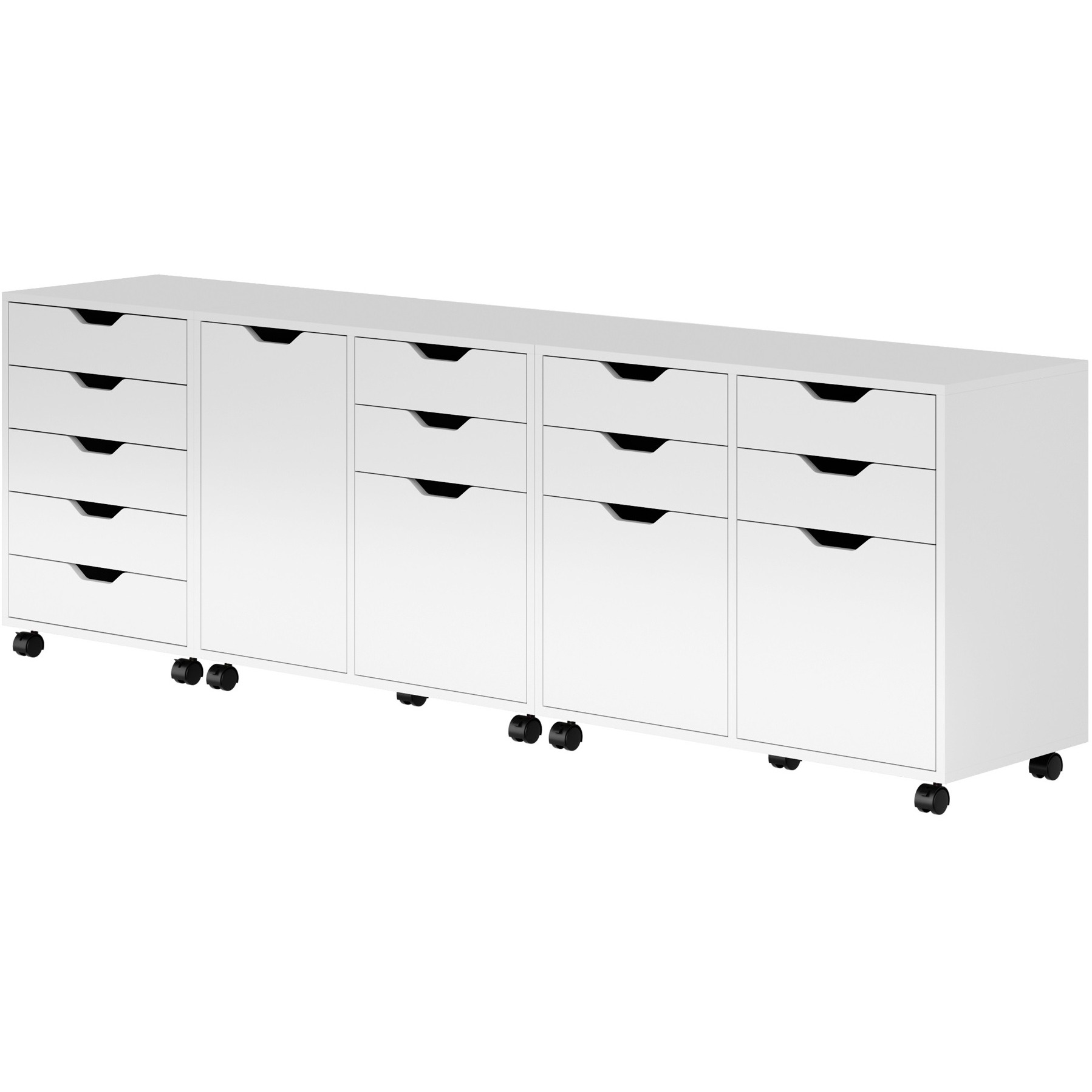 Halifax 3-Pc Cabinet Set With File Drawer  White