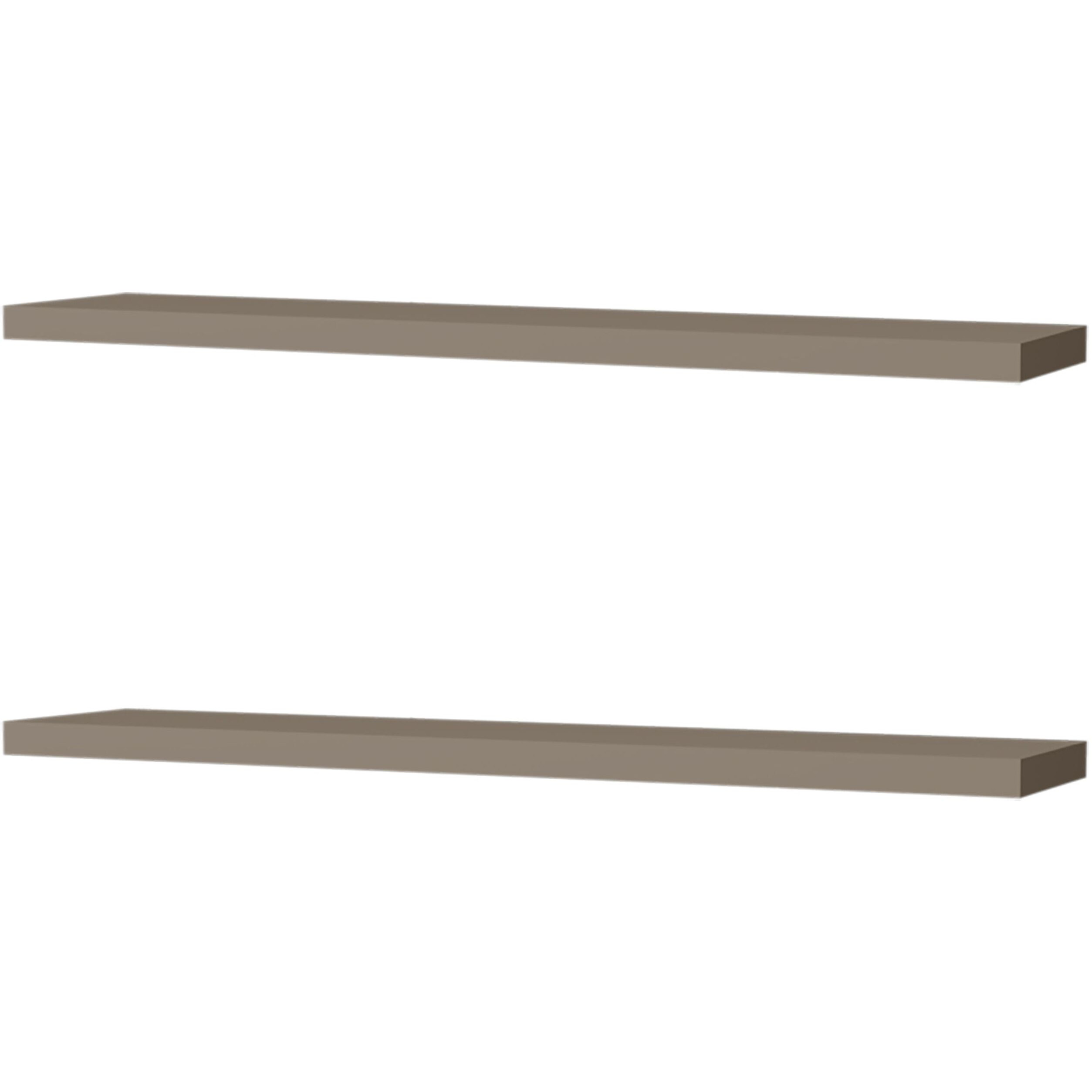 Greer Floating Shelf In Melamine X2 Taupe