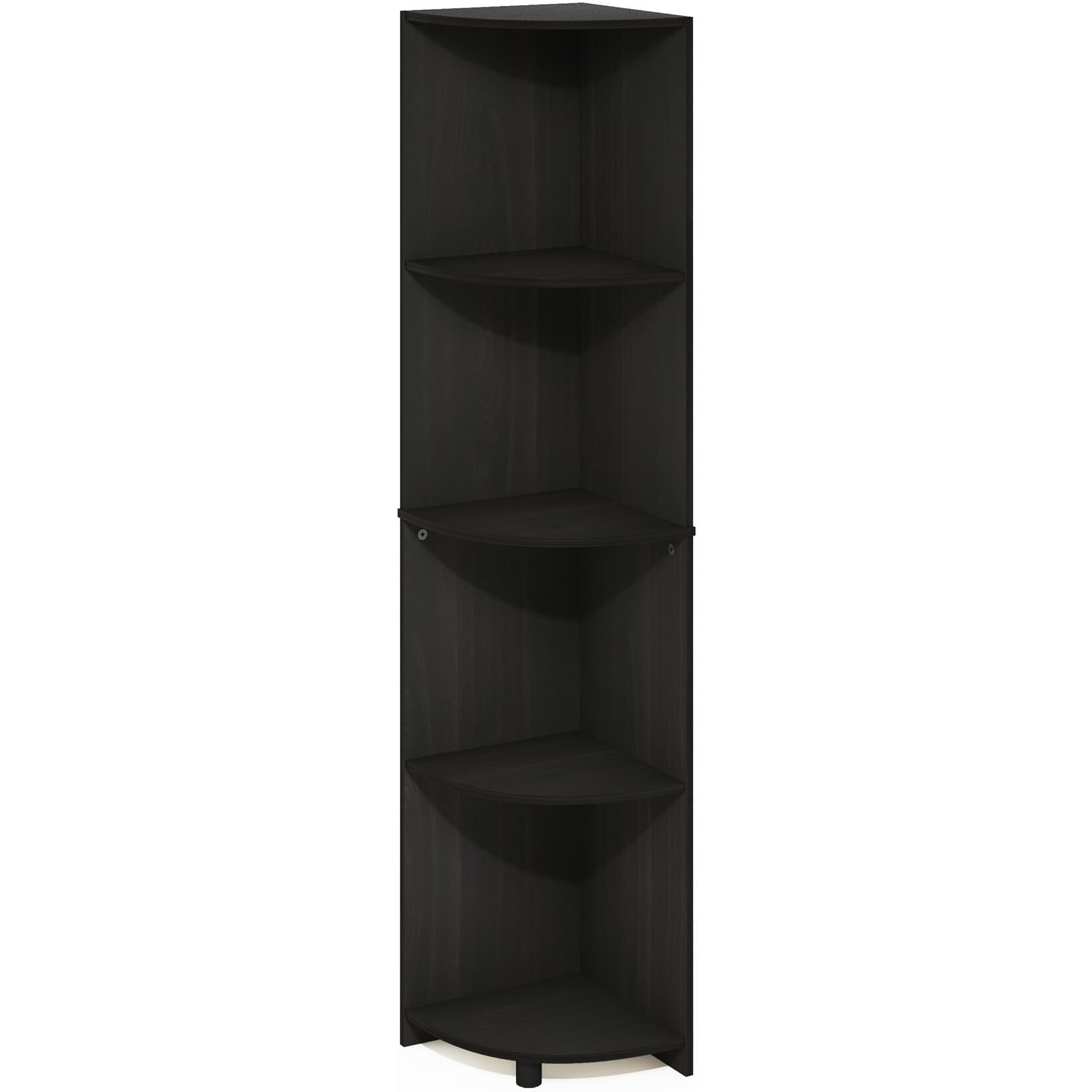 Econ 4-Tier Corner Shelf Bookcase  Bookshelf  Espresso