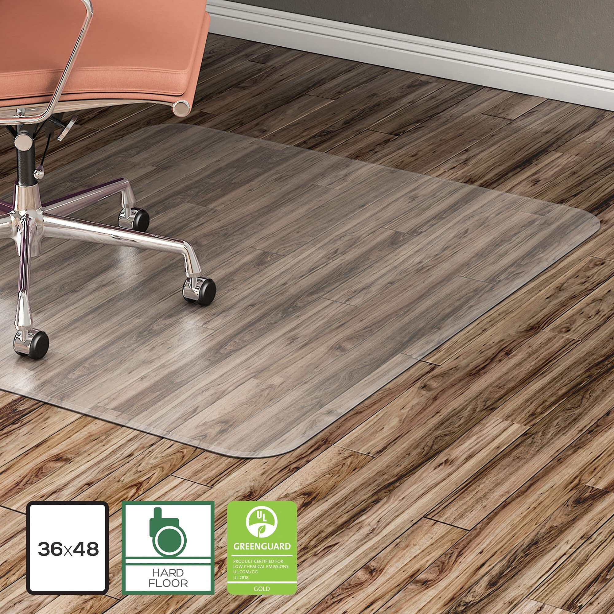 Llr82825 - Lorell Nonstudded Design Hardwood Surface Chairmat