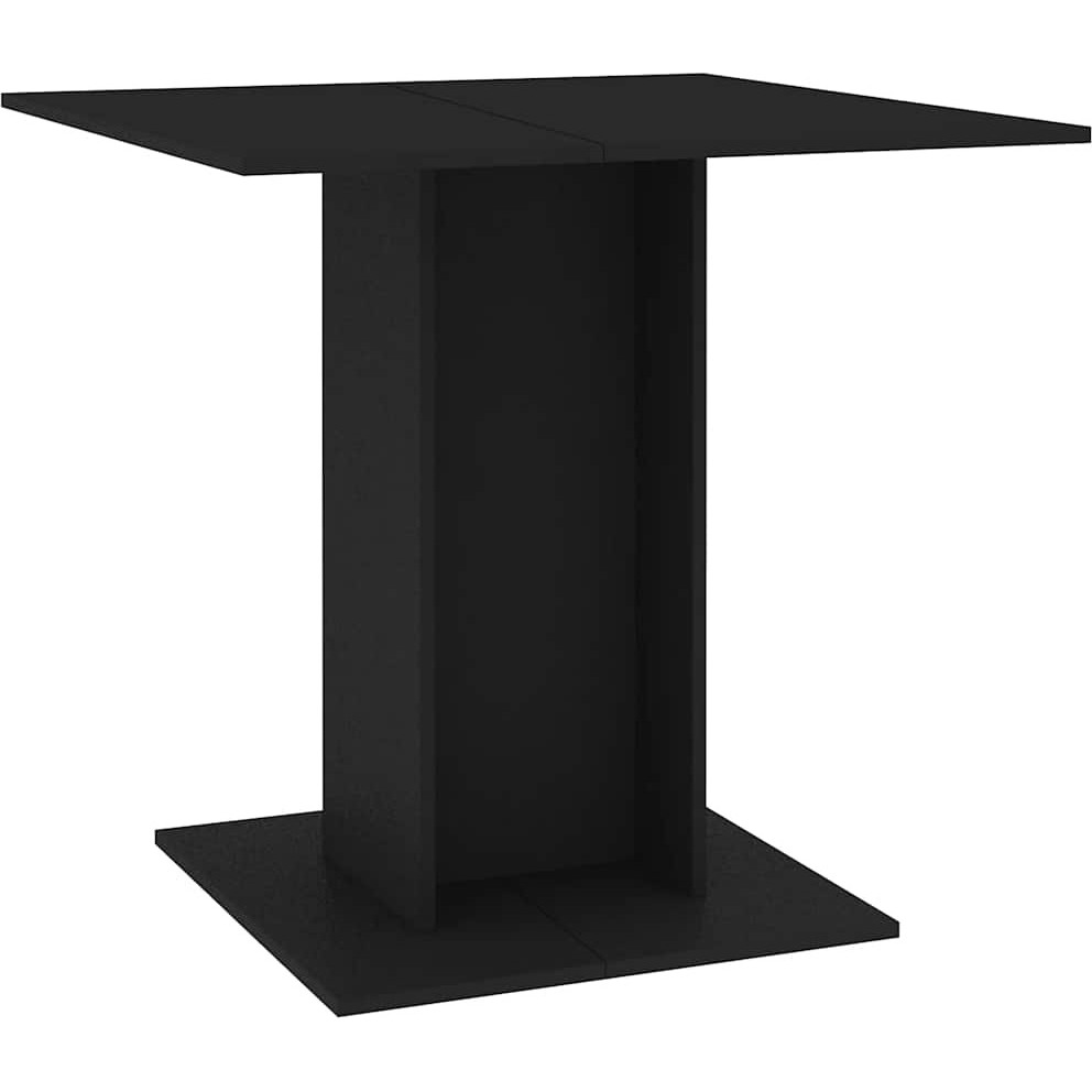 Vidaxl Dining Table Black 31.5"&quotX31.5"&quotX29.5"" Engineered Wood