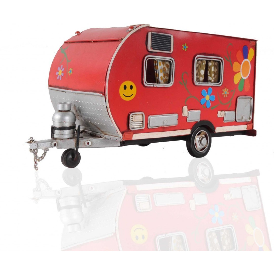 Red Camper Trailer Model Tissue Holder