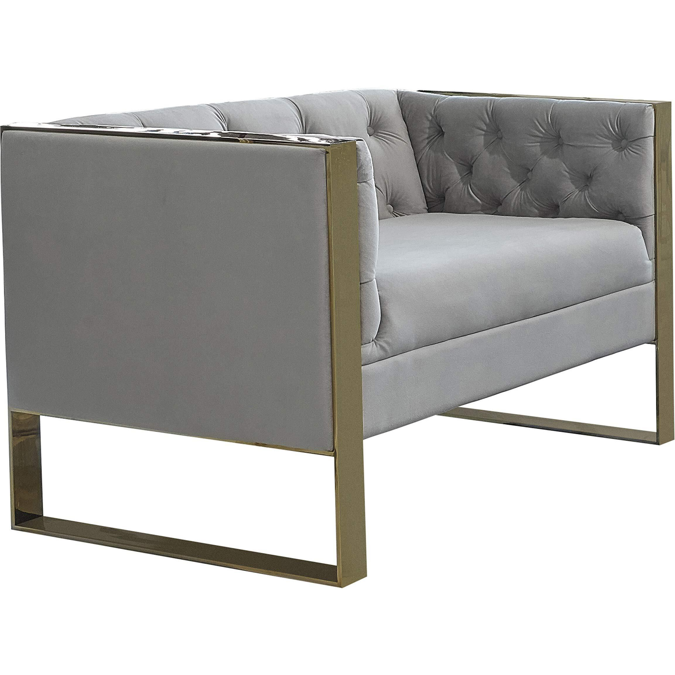 Eastbrook Tufted Back Chair Grey