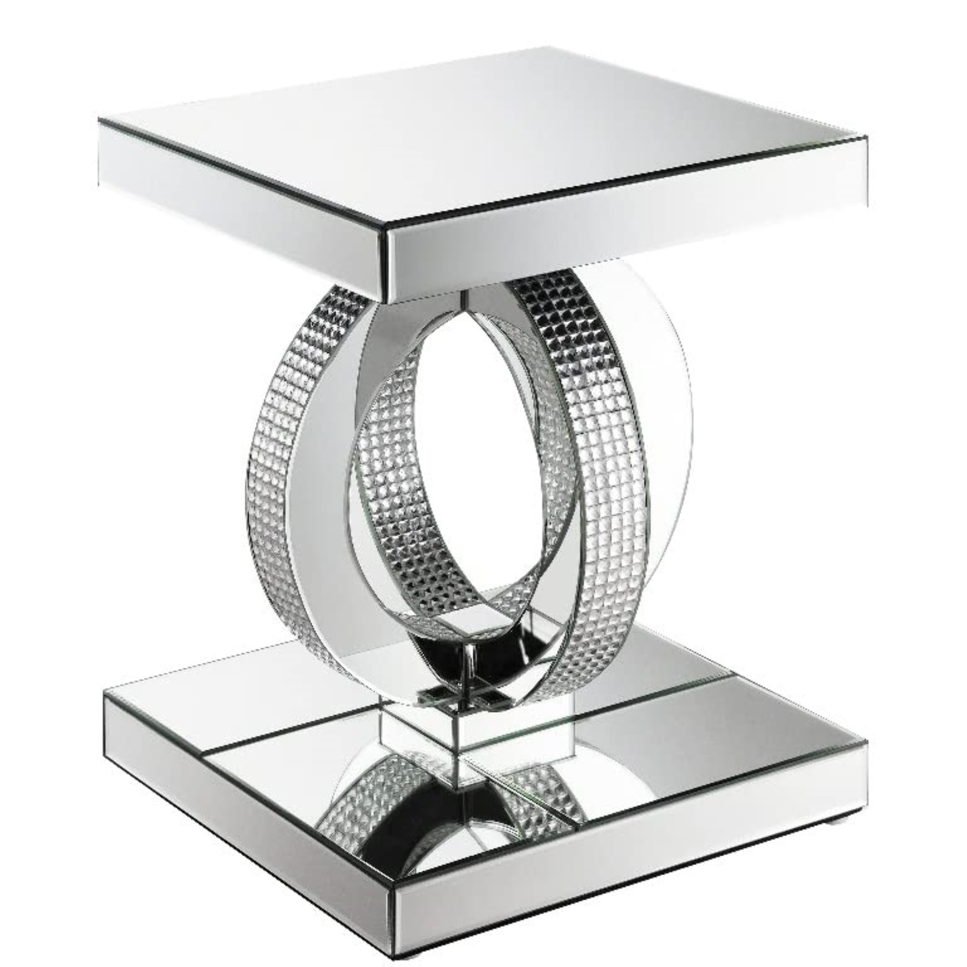 Breena Square End Table Mirror