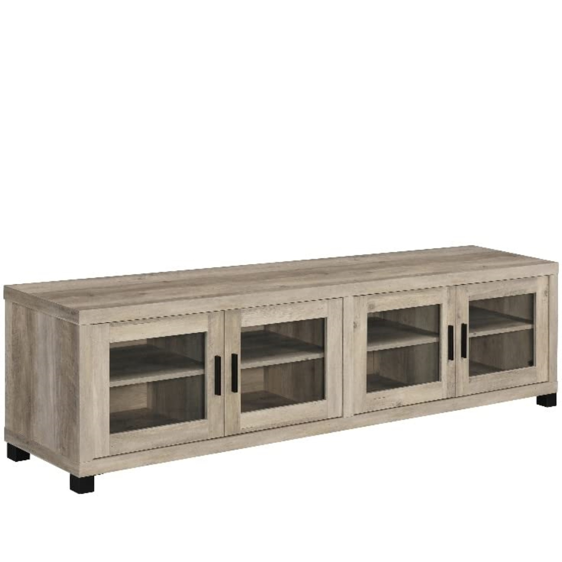 Sachin Rectangular Tv Console With Glass Doors