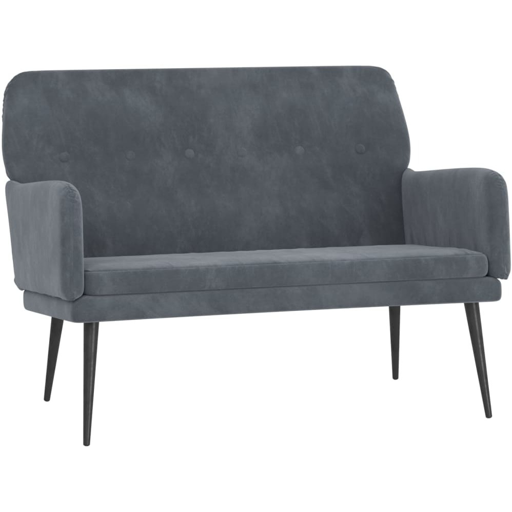 Vidaxl Bench Dark Gray 42.5"&quotX31.1"&quotX31.1"" Velvet