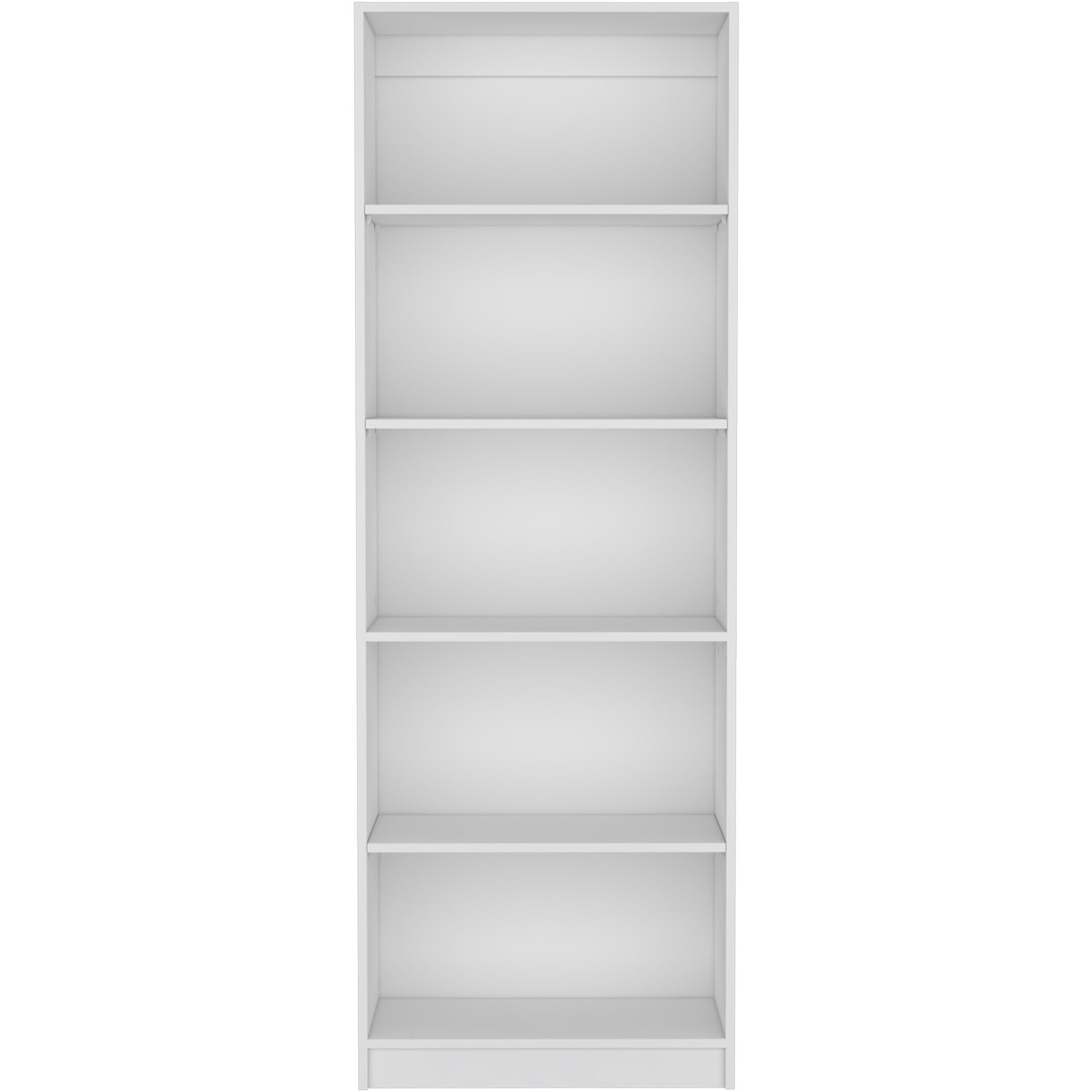 Depot E-Shop Vinton 4-Tier Bookcase With Modern Storage For Books And Decor  White