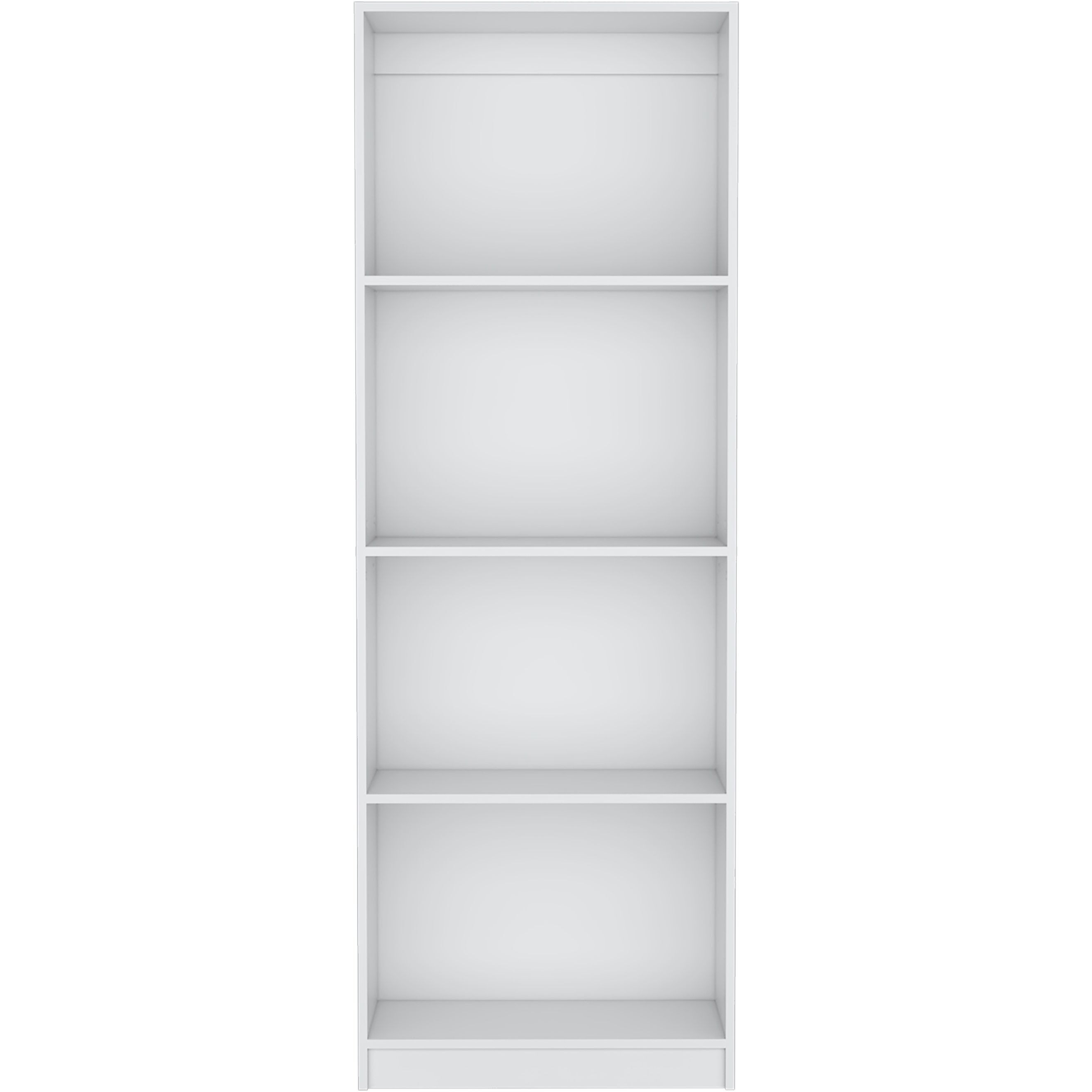 Depot E-Shop Vinton Bookcase With Spacious Tier-Shelving Design  White