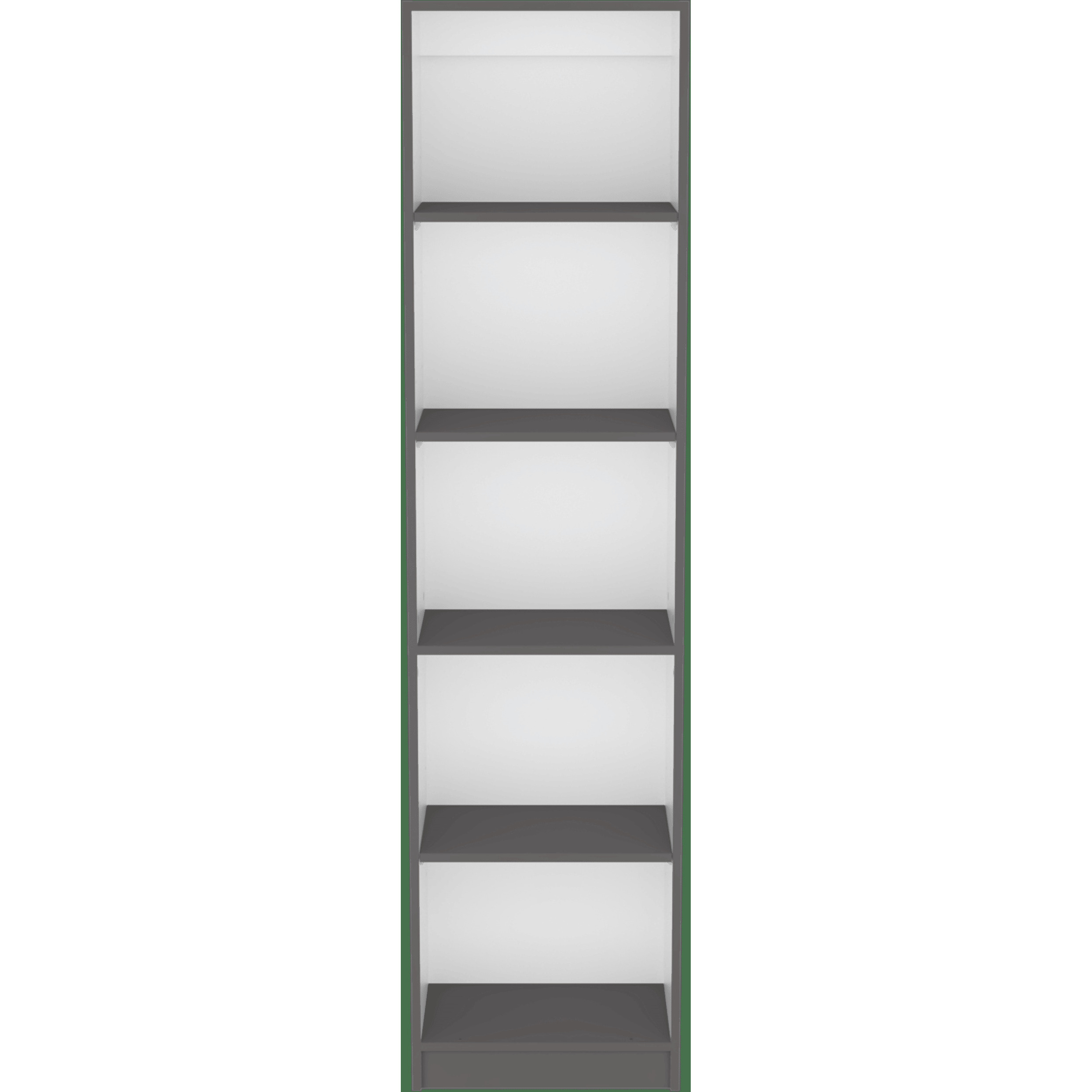 Depot E-Shop Vinton Xs Bookcase Compact Bookshelf With Multiple Shelves  Matt Gray / White