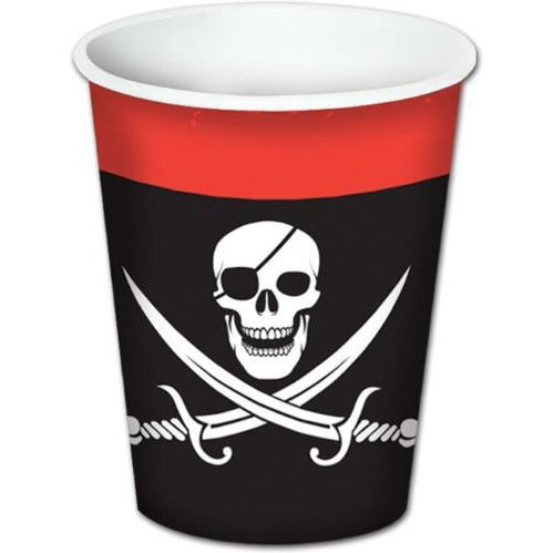 Pirate Beverage Cups 9Oz 8Pcs