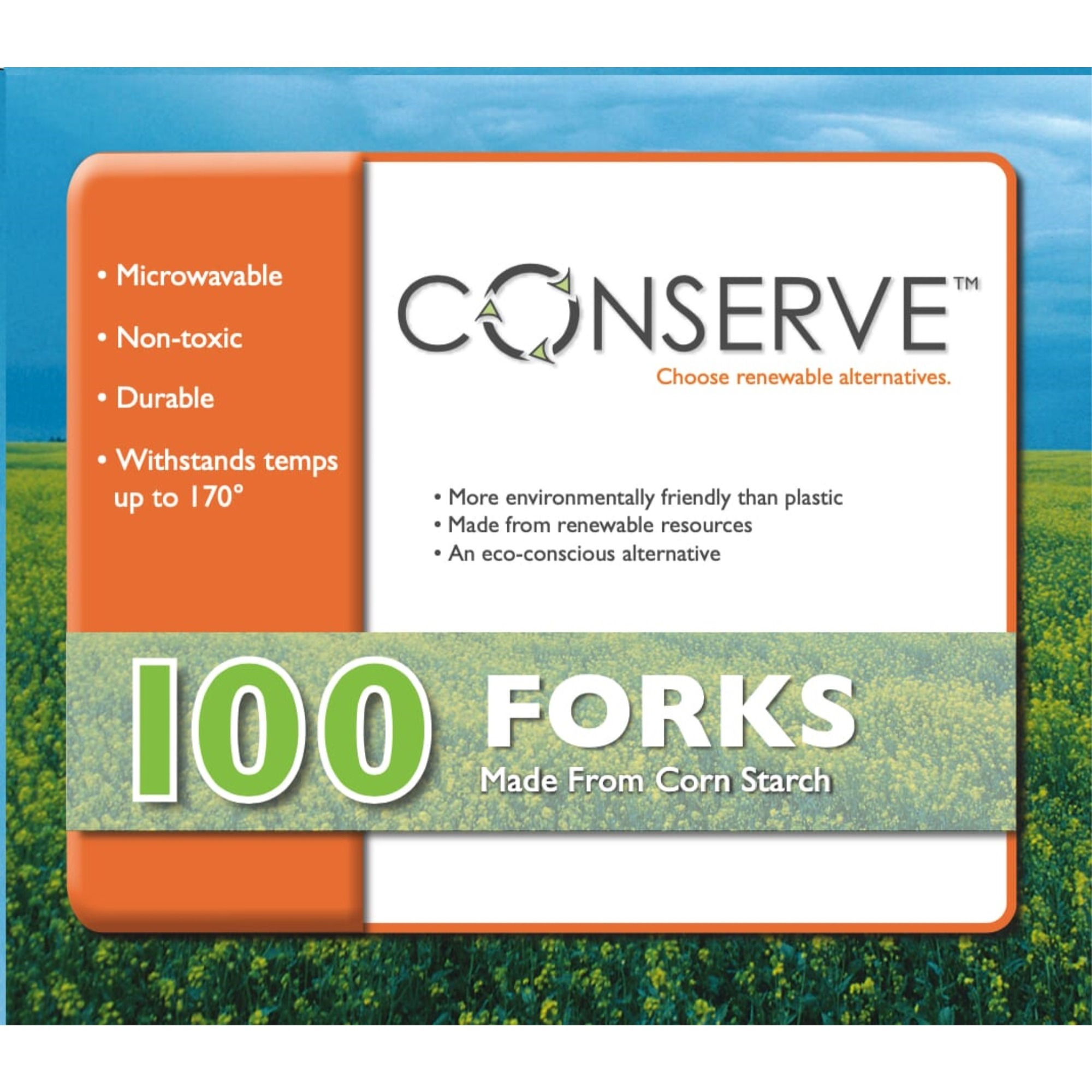 Conserve Forks White 100 Piece