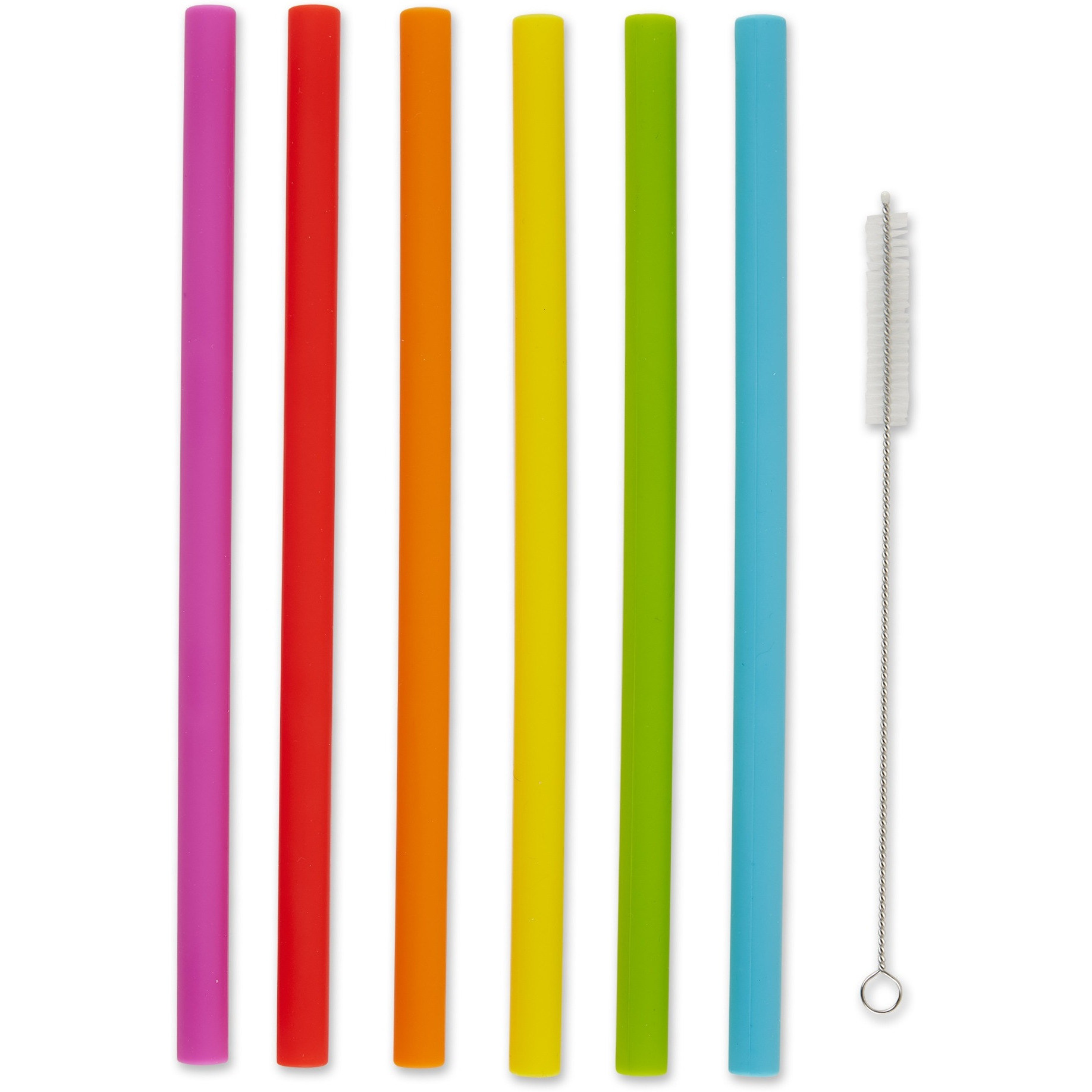 Rsvp 10In Silicone Smoothie Straw Set Of 6