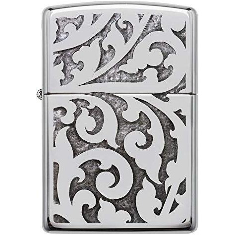 Zippo Filigree Design High Polish Chrome Pocket Lighter  One Size