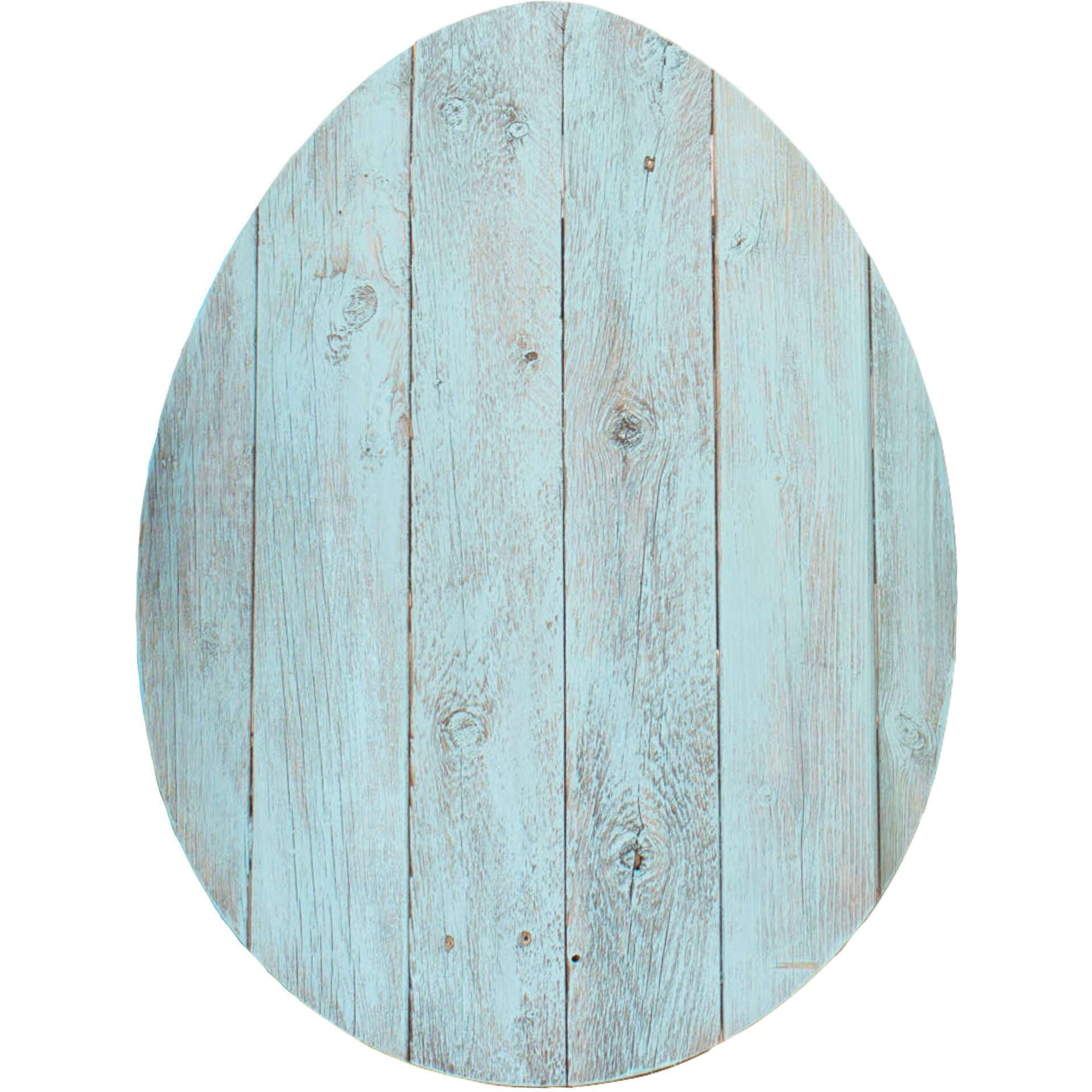 24"" Rustic Farmhouse Turquoise Wood Large Egg