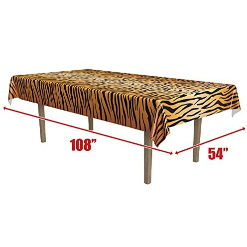 Beistle Company 54063 Tiger Print Tablecover