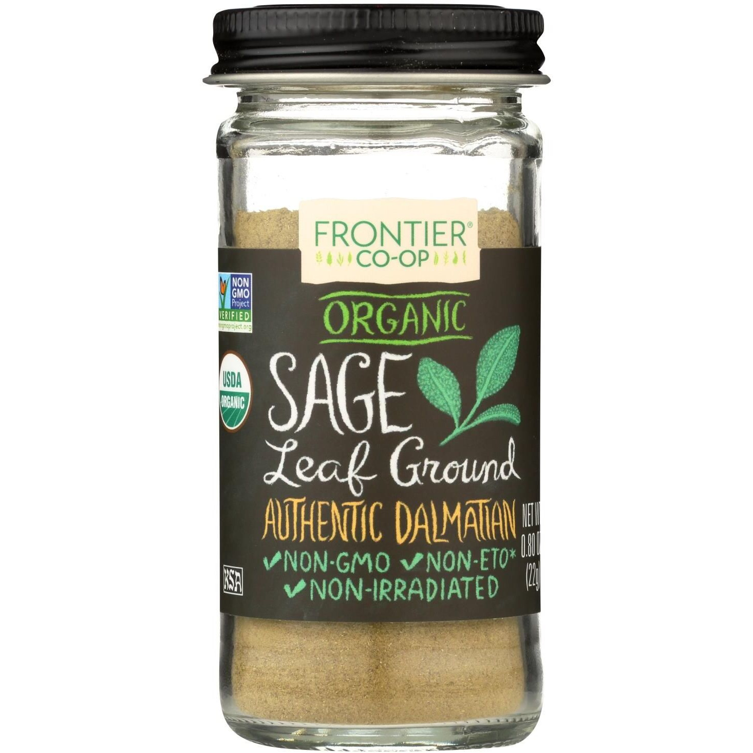 Frontier Herb Sage Leaf - Organic - ground - 8 Oz(D0102H5W808)