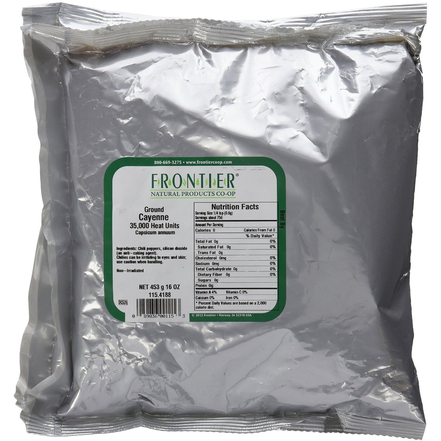 Frontier Herb Cayenne Chili Powder - Organic - Ground - 30000 HU - Bulk - 1 lb(D0102HHZWWA.)