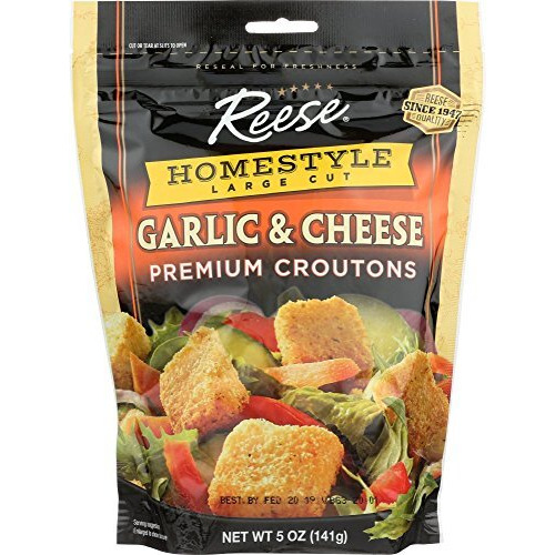 Reese Whole grain croutons - garlic And cheese - case Of 12 - 5 Oz(D0102H5WBRP)