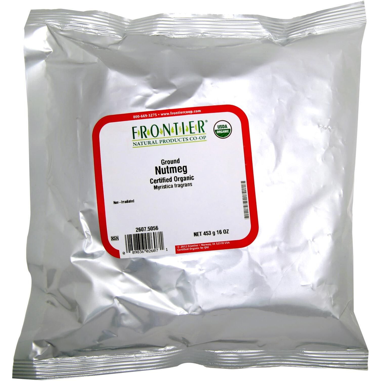 Frontier Herb Nutmeg Organic ground - Single Bulk Item - 1lb(D0102H5KPBX)