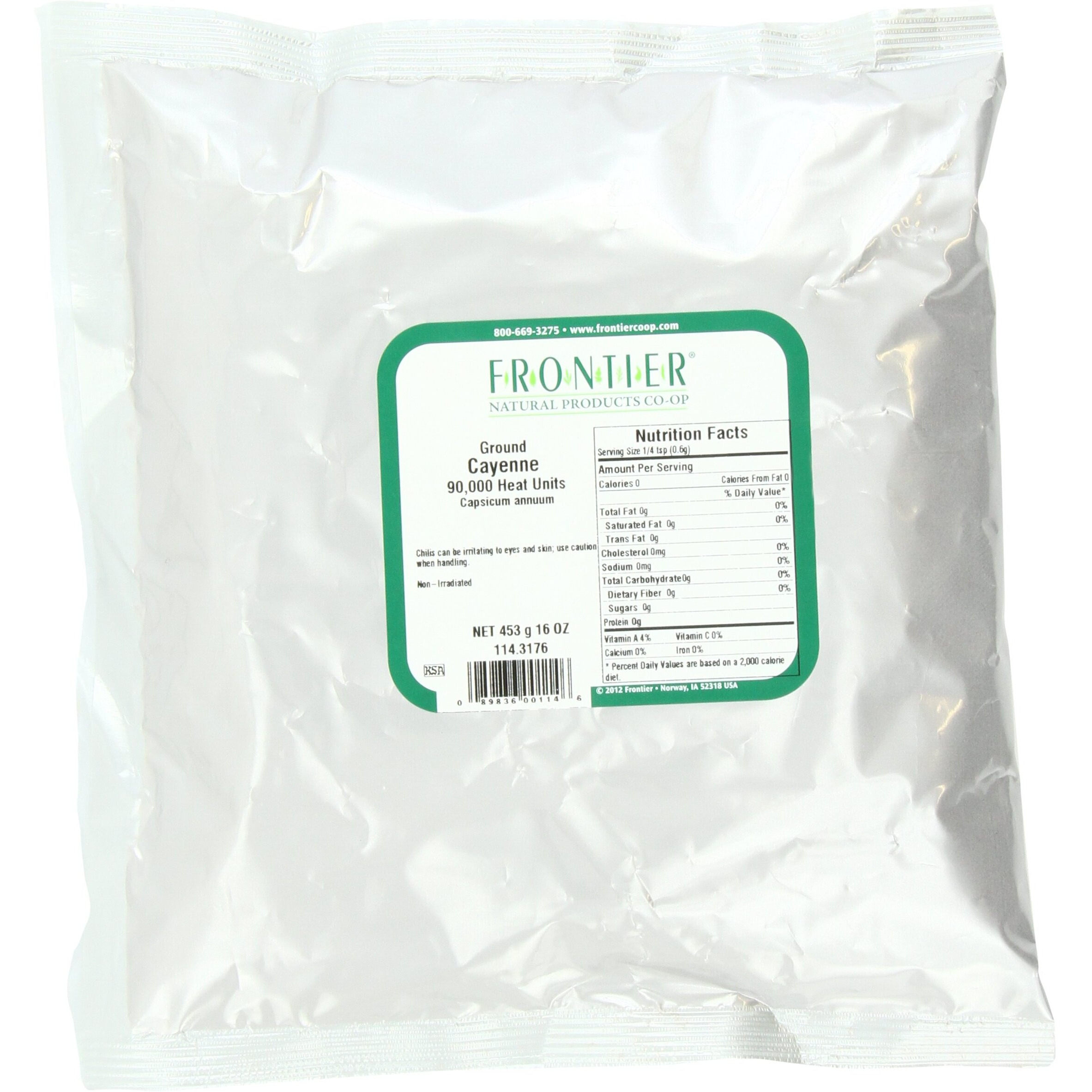 Frontier Herb cayenne chili Powder 90000 Hu - Single Bulk Item - 1lb(D0102H5WKIX)