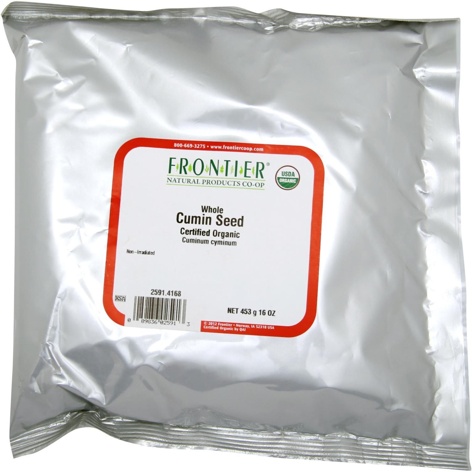 Frontier Herb cumin Seed Organic Whole - Single Bulk Item - 1lb(D0102H5WTgJ)