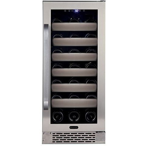 Whynter BWR-331SL Elite 33 Bottle Seamless Stainless Steel Door Single Zone Built-in Wine Refrigerator