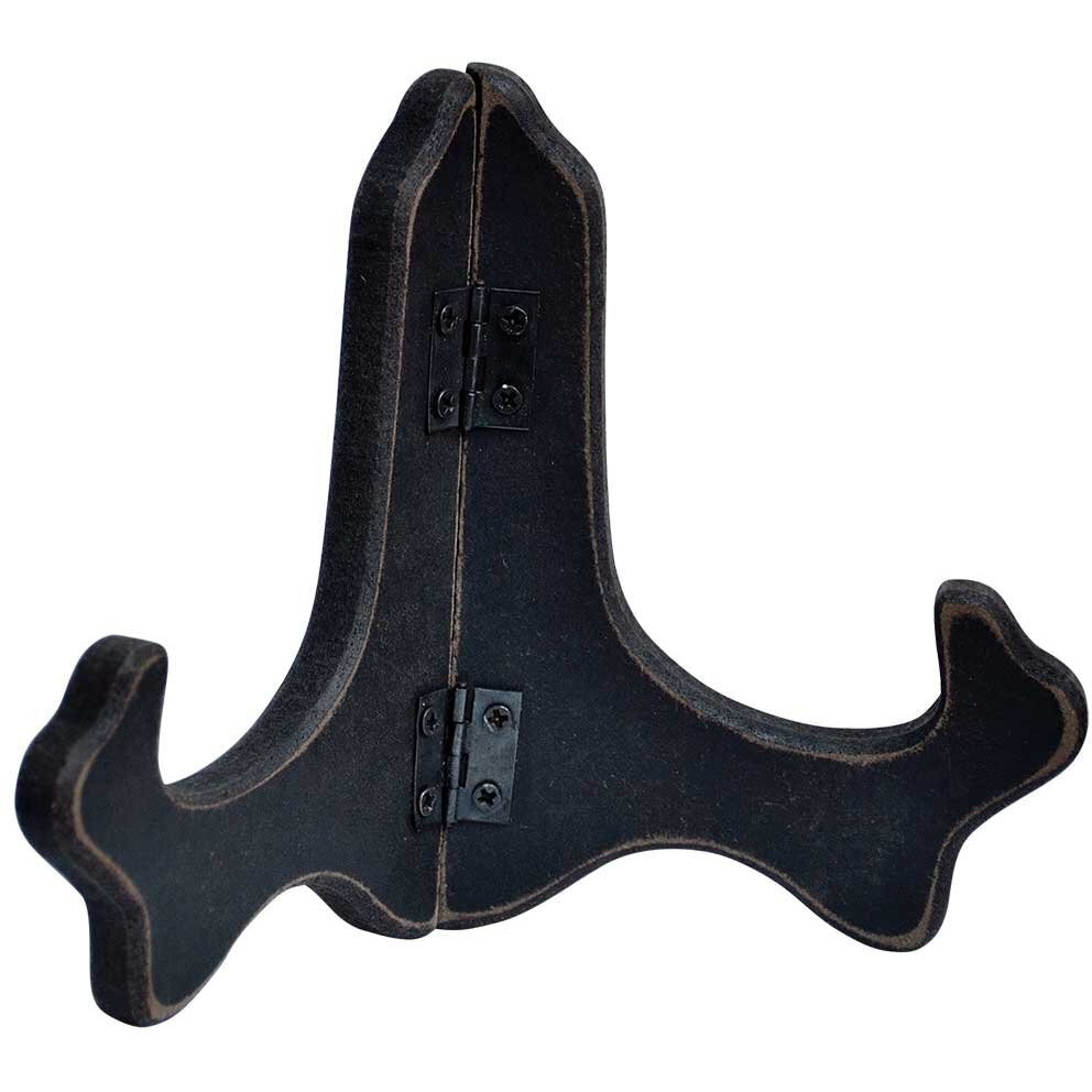 Black Wood Plate Stand, 4-1/2"