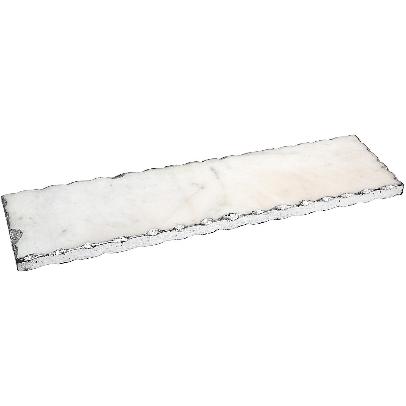 18 White Rectangular Marble Vanity Tray