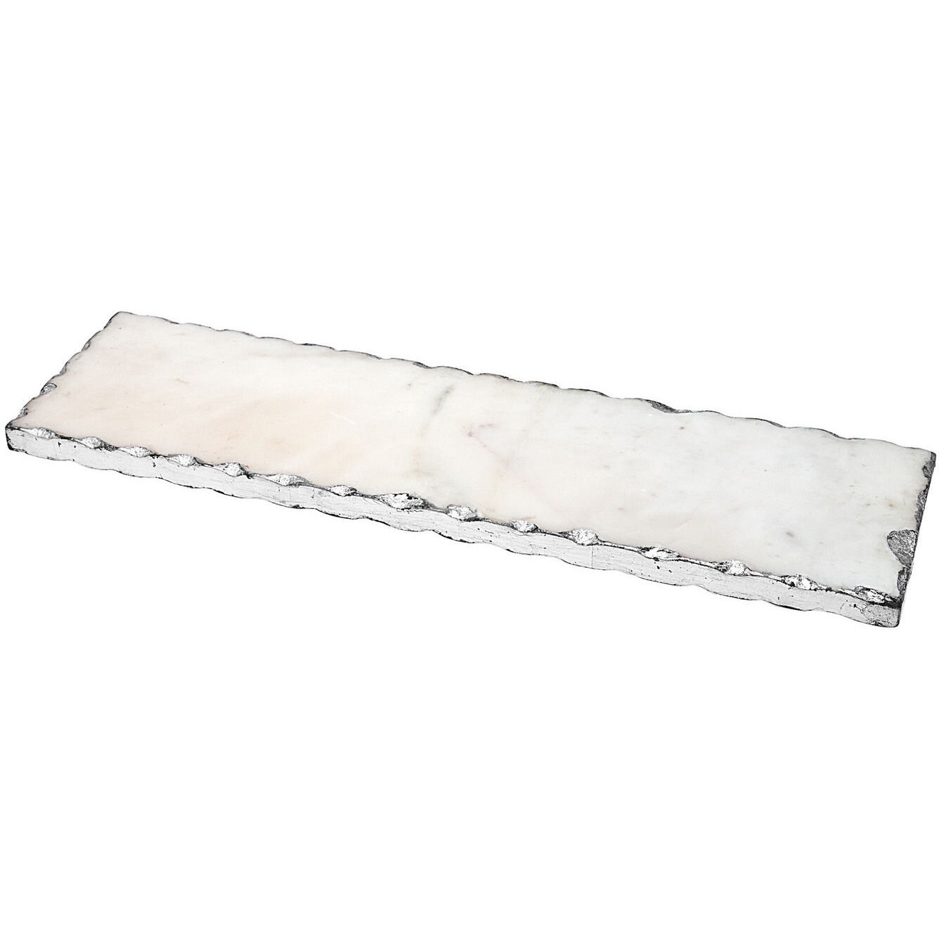 18 White Rectangular Marble Vanity Tray