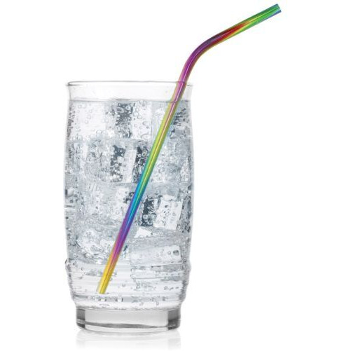 RAINBOW DRINKING STRAWS S/8