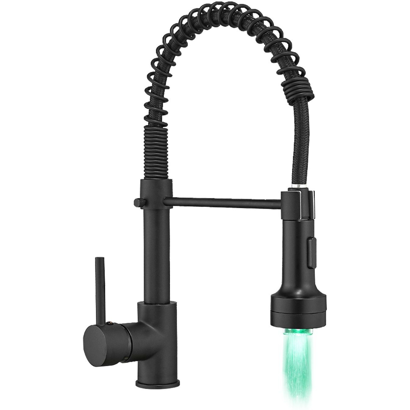 New Single Handle Pull-Down Sprayer LED Kitchen Faucet(D0102H5QTLP)