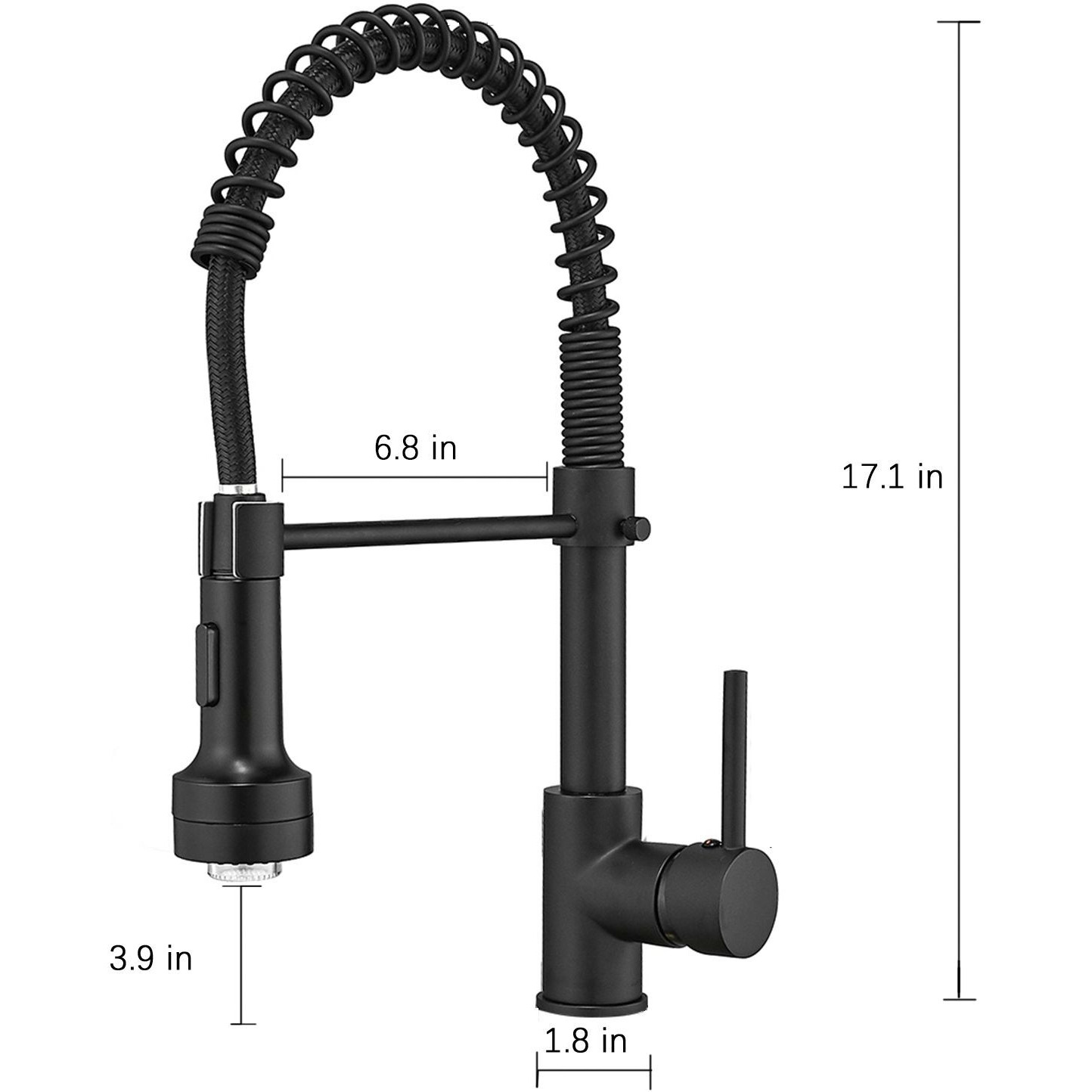 New Single Handle Pull-Down Sprayer LED Kitchen Faucet(D0102H5QTLP)