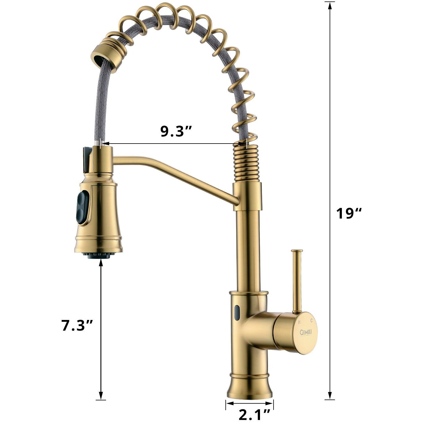 Touchless Sensor commercial Style Pull-Down Single Handle Kitchen Faucet(D0102H5L62J)