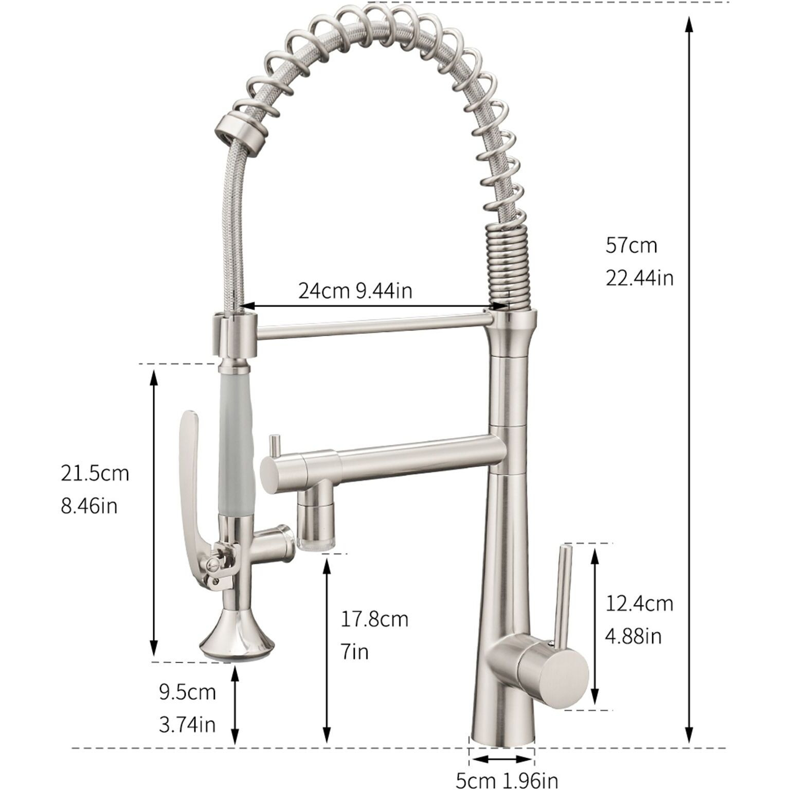 Pull Down Kitchen LED Sink Faucet with Sprayer(D0102H54Z6J)