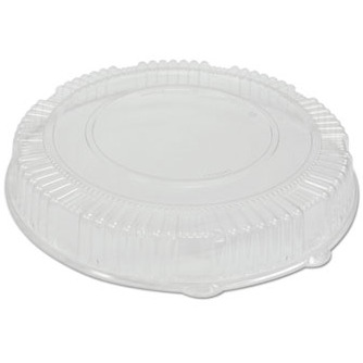 16 in. dia x 2.75 in. High Caterline Dome Lids  Plastic - Clear