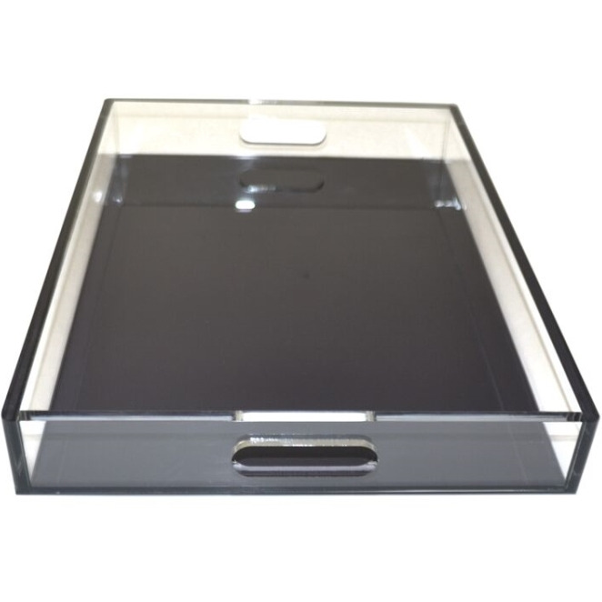 Square Lucite Tray  Black